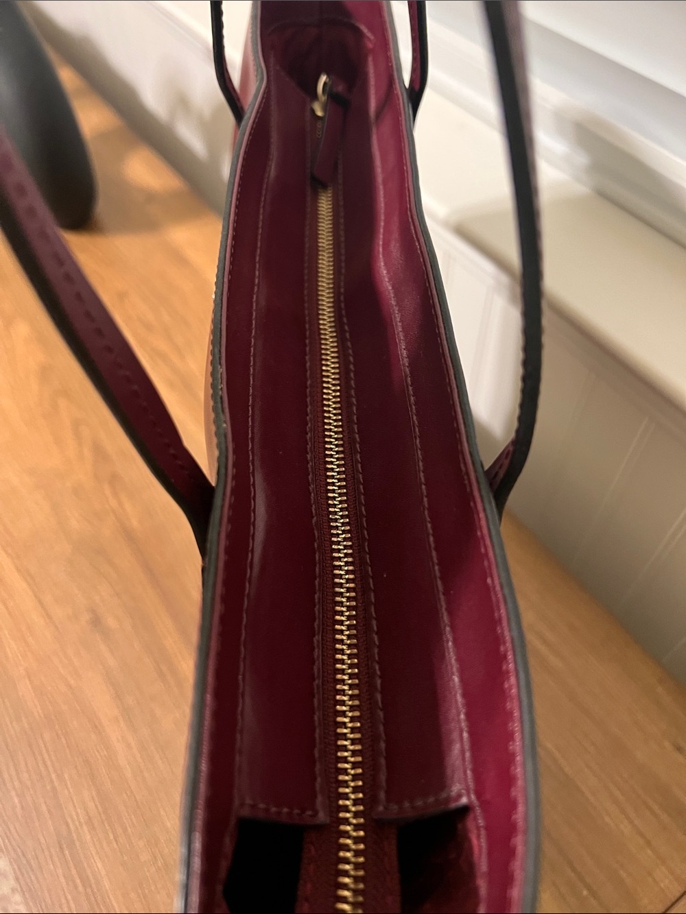 kate spade Wine Red Leather Tote Bag - Picture 4 of 16
